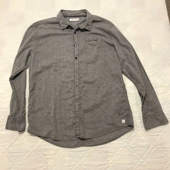 DepartWest gray button up long sleeve shirt XL - Picture 1 of 4